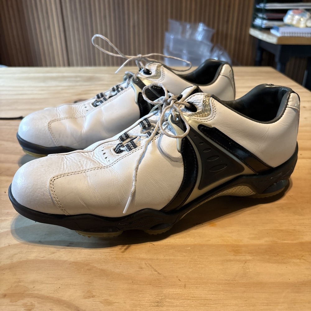 Footjoy Dryjoys Men's Spiked Golf Shoes Sz 11.5 (53421) White/Black Preowned